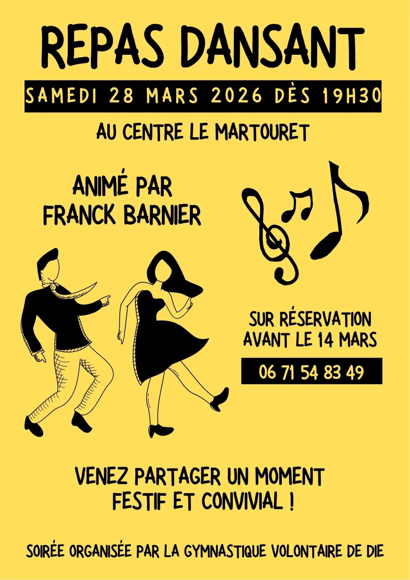 Affiche repas dansant